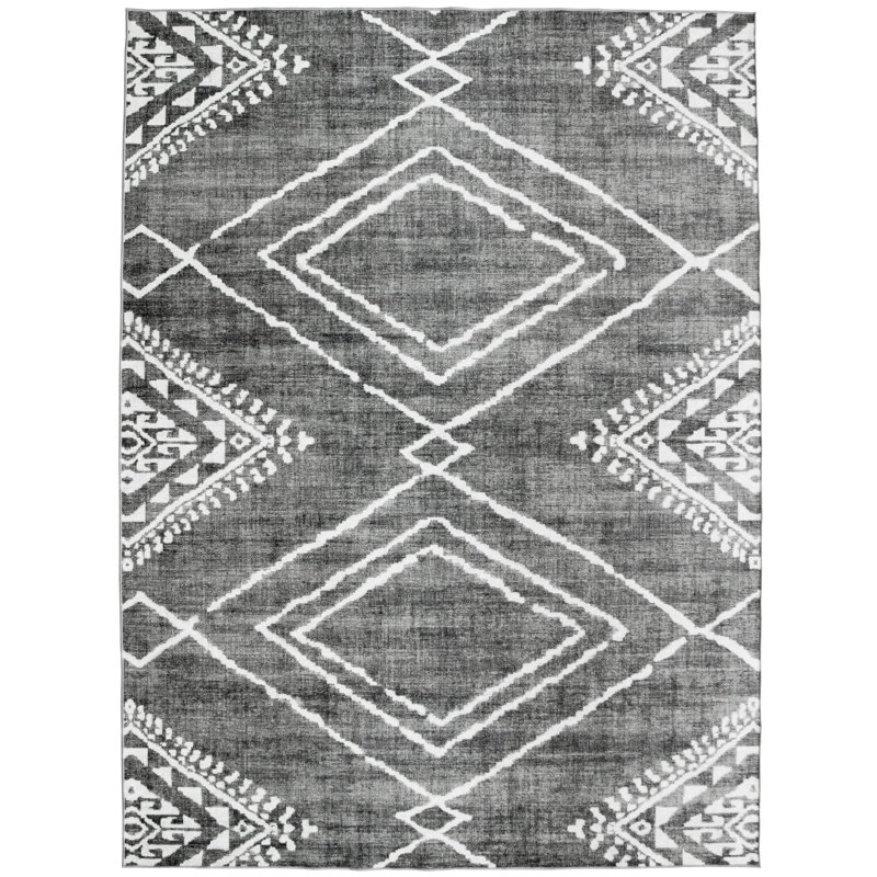 Union Rustic Valarie Southwestern Flatweave Gray Area Rug & Reviews